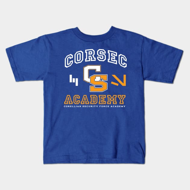 CorSec Academy Kids T-Shirt by MindsparkCreative